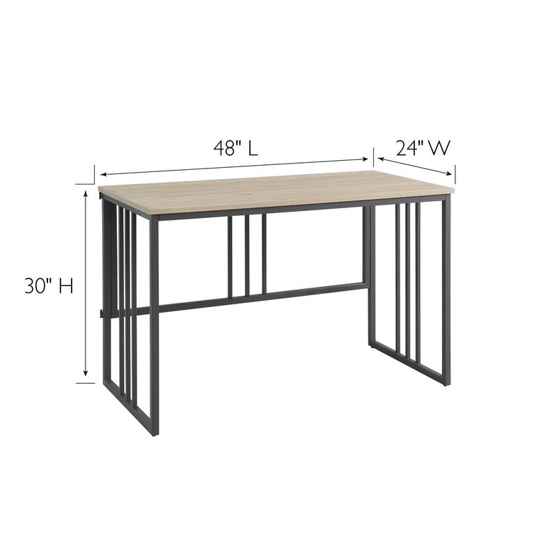Collapsible Slatted Mission Writing Computer Desk