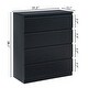 preview thumbnail 3 of 8, 4-Drawer Vanity Desk, Handleless Design, Suitable for Bedroom and Living Room