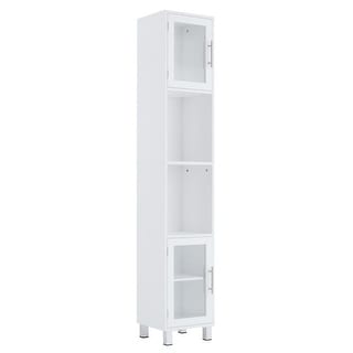 71" Organizer Bathroom Tall Tower Storage Cabinet - 13" x 12" x 71" (L x W x H)