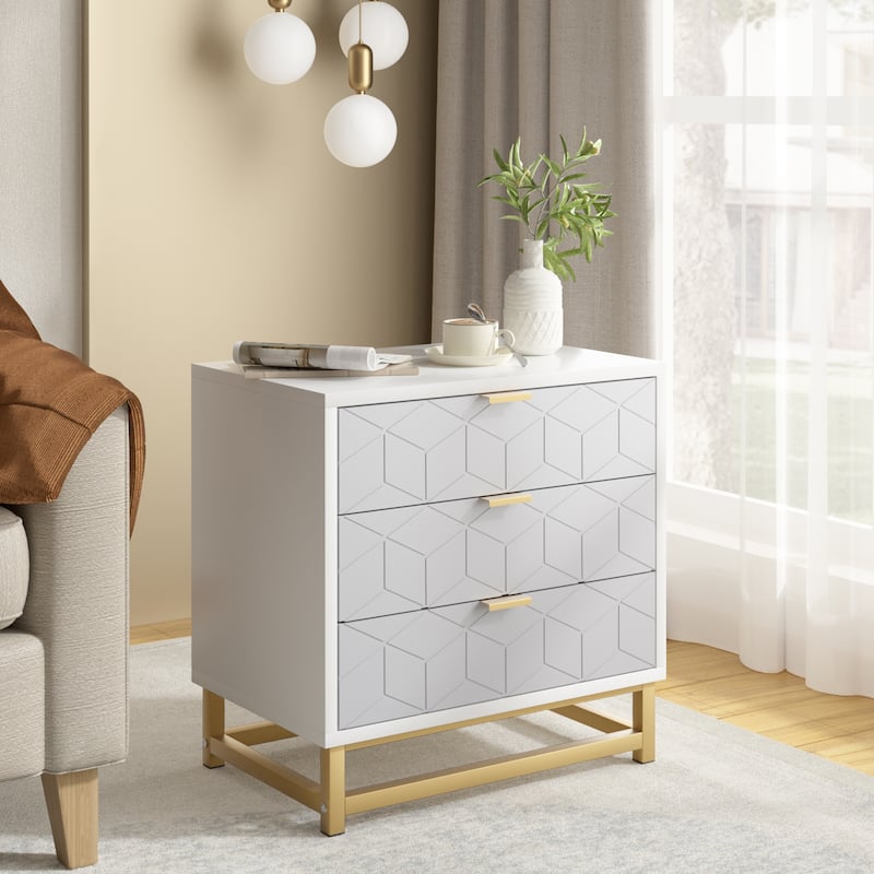 3 Drawer Dresser For Bedroom With Modern Style