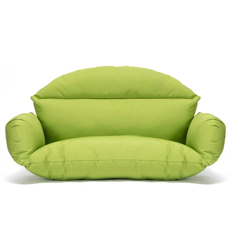 2-Person Hanging Egg Chair Cushion - Durable, Soft Outdoor Swing Seat Replacement - All Colors - Light Green