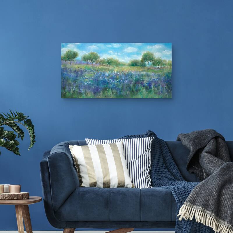Bluebonnets Hill Canvas Art Print