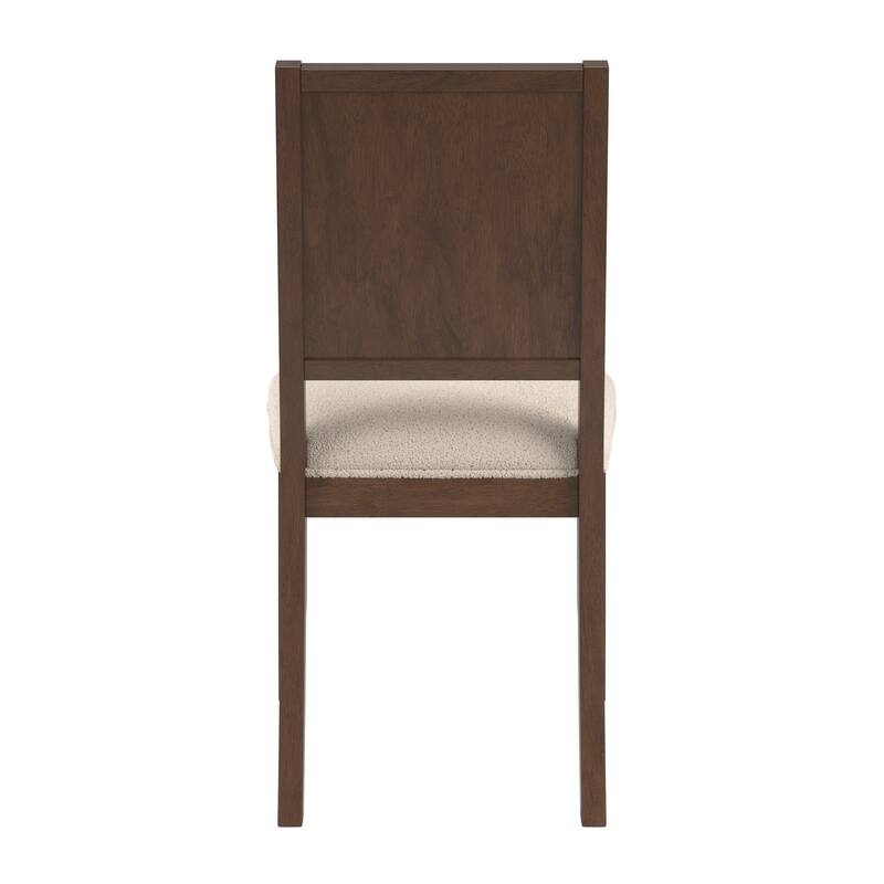 Harstad Wood Finish Cream Boucle Fabric Dining Chair (Set of 2) by iNSPIRE Q Modern