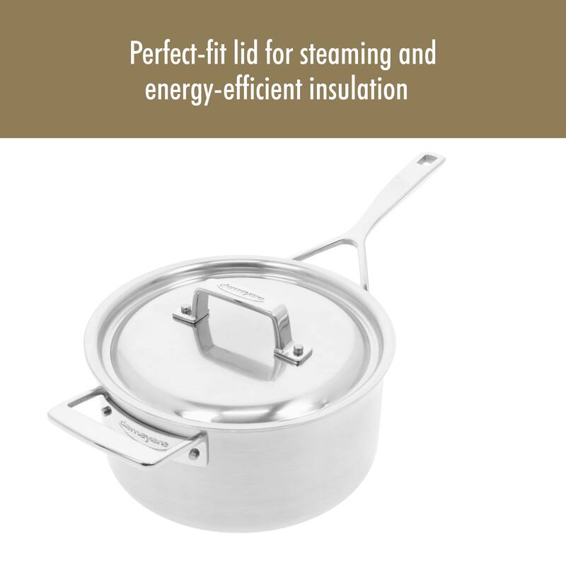 DEMEYERE Essential 5-ply Stainless Steel Saucepan with Lid