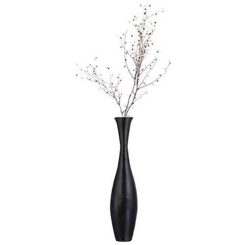 Decorative Contemporary Bamboo Floor Flower Vase for Living Room