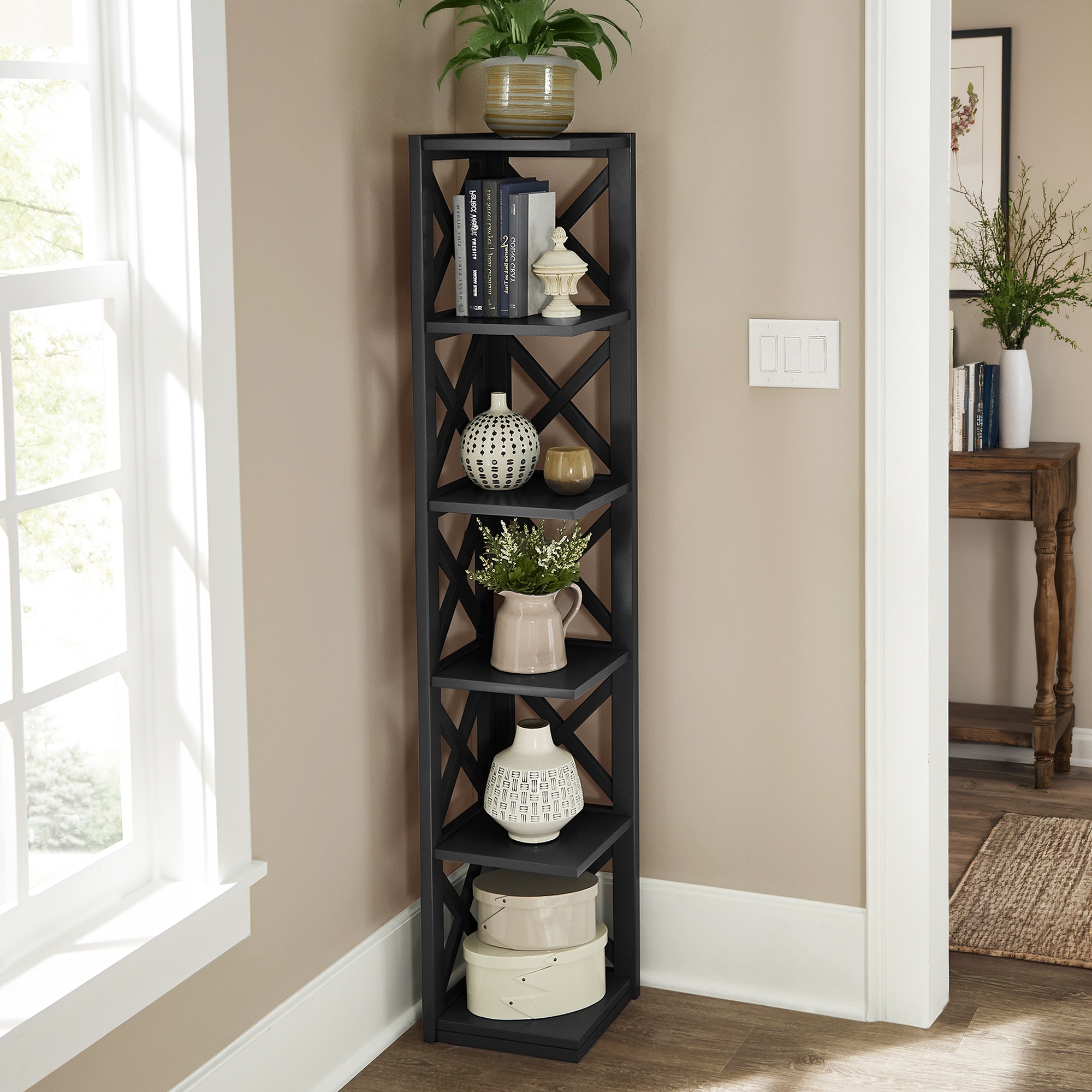 フクれいみシェルフ Kelsey X-Frame 5-Shelf Bookcase by iNSPIRE Q Classic - Overstock