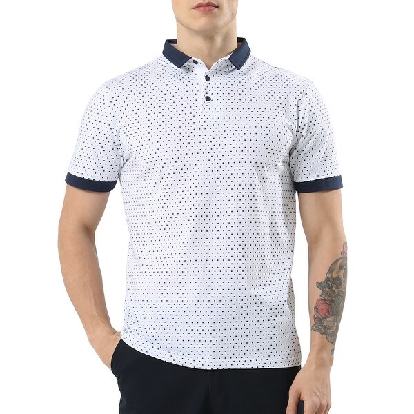 white printed polo t shirts