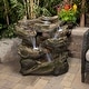 preview thumbnail 1 of 43, Alpine Corporation Outdoor Multi-Tier Rainforest Rock Waterfall Fountain with LED Lights Grey - Floor - Resin