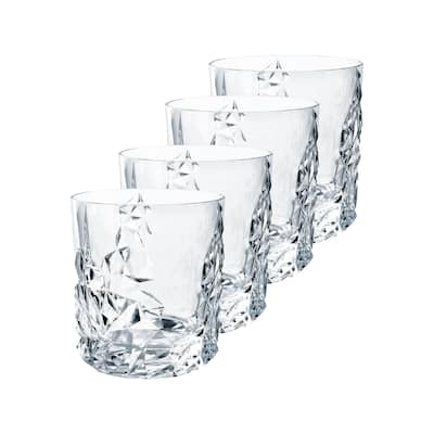 Nachtmann Set of 4 Sculpture Whiskey Tumblers - 12.87 oz.