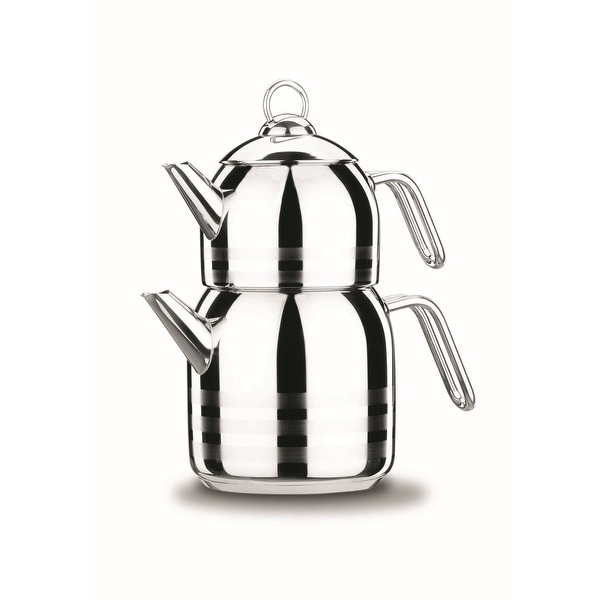 Creative Home Nobili-Tea 1.0 Quart Stainless Steel Tea Kettle Teapot with  Removable Infuser Basket - Bed Bath & Beyond - 10669201