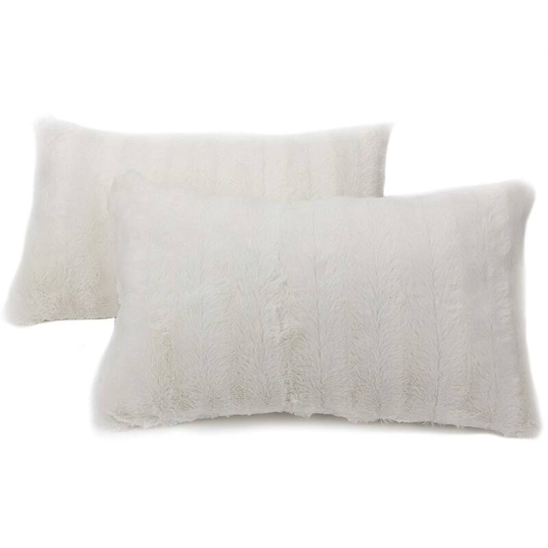 Cheer Collection Decorative Throw Pillows (Set of 2) - White