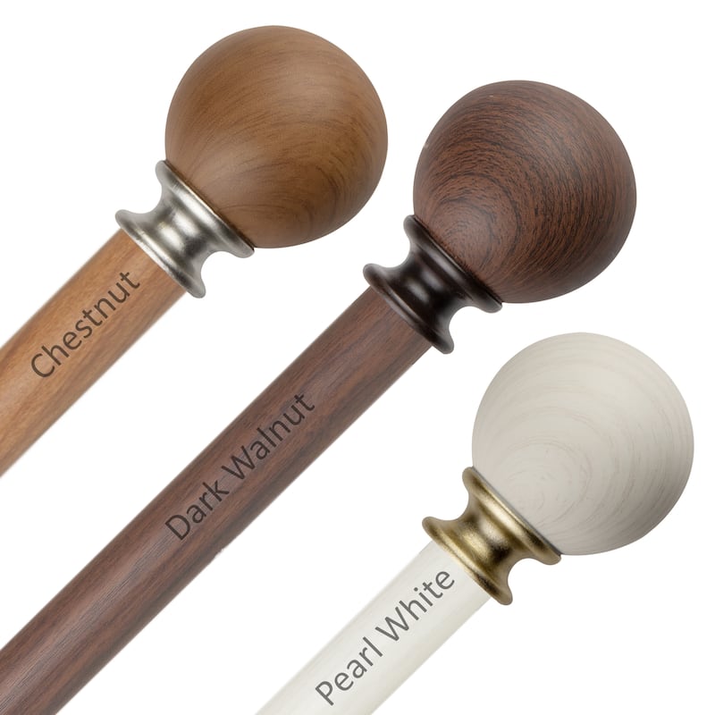 InStyleDesign Lobo 1 inch Faux Wood Curtain Rod