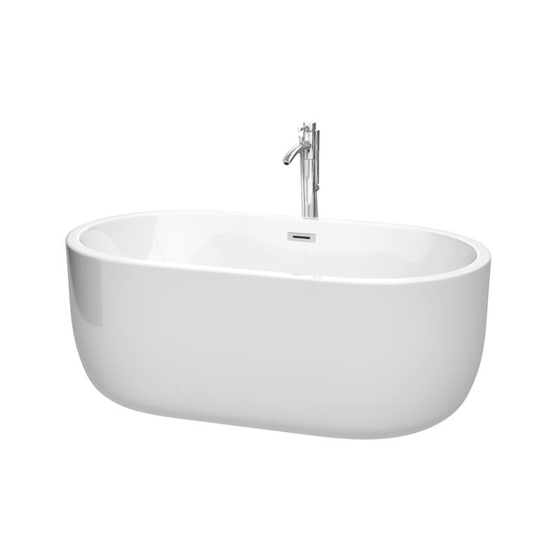 Wyndham Collection Juliette 60" Freestanding Acrylic Soaking Tub with