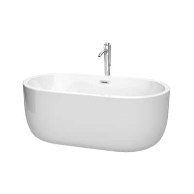 Wyndham Collection Juliette 60" Freestanding Acrylic Soaking Tub with