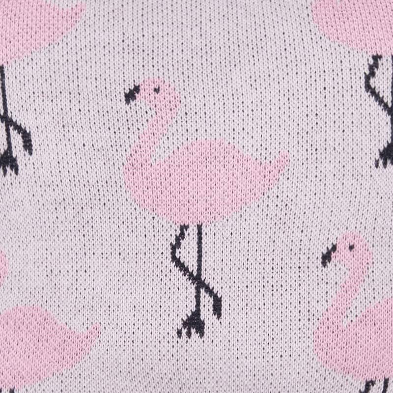 10" x 10" Flamingo Knitted Throw Pillow