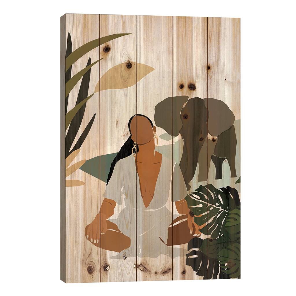 Rayne Print On Wood by Bria Nicole - Multi-Color