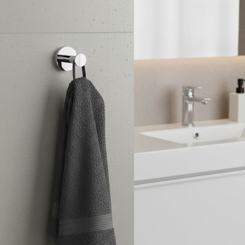 Wall Mount Towel Hook, Single Robe Hook, Polished Stainless Steel - 2H X 1.10W x1.10L