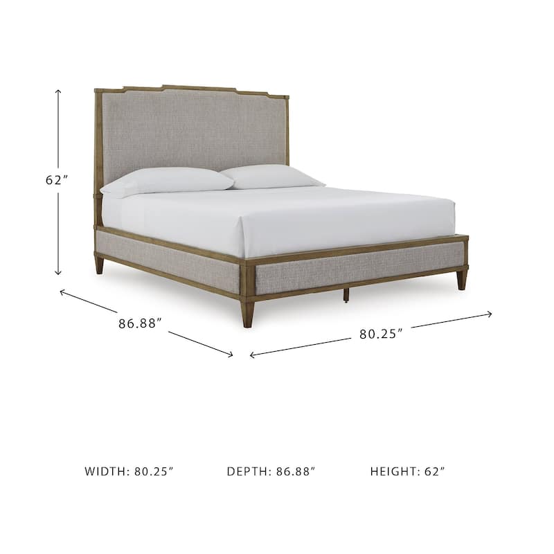 Signature Design by Ashley Sharlance Brown/Beige King Upholstered Panel Bed