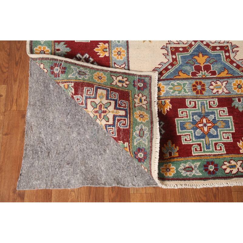 Kazak Area Rug Hand-Knotted Wool Carpet - 6'8" x 9'10"