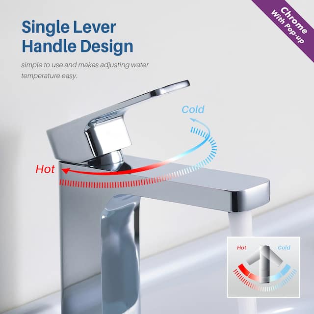 Solid Brass Lead-free Single-handle High Arc Bathroom Faucet