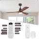 preview thumbnail 68 of 121, Sofucor 42“/48"/ 52"/60"Noiseless Walnut Wood Ceiling Fan with Remote Control, Integrated Light Optional