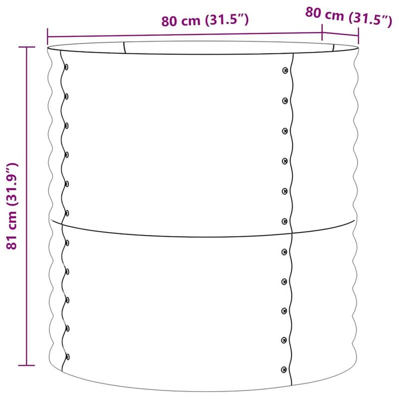 vidaXL Raised Bed in Steel