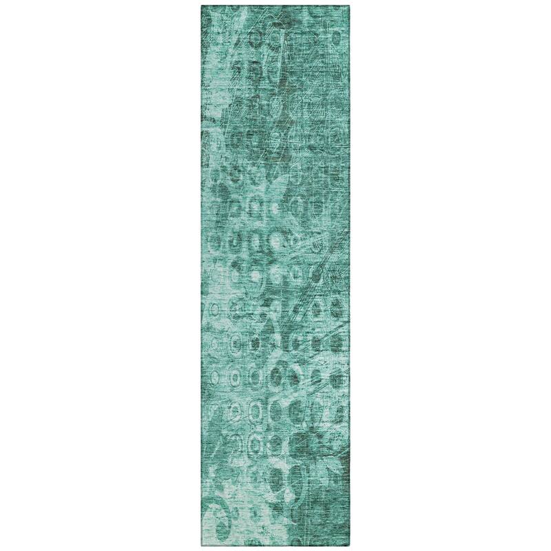 Machine Washable Indoor/ Outdoor Chantille Abstract Modern Rug