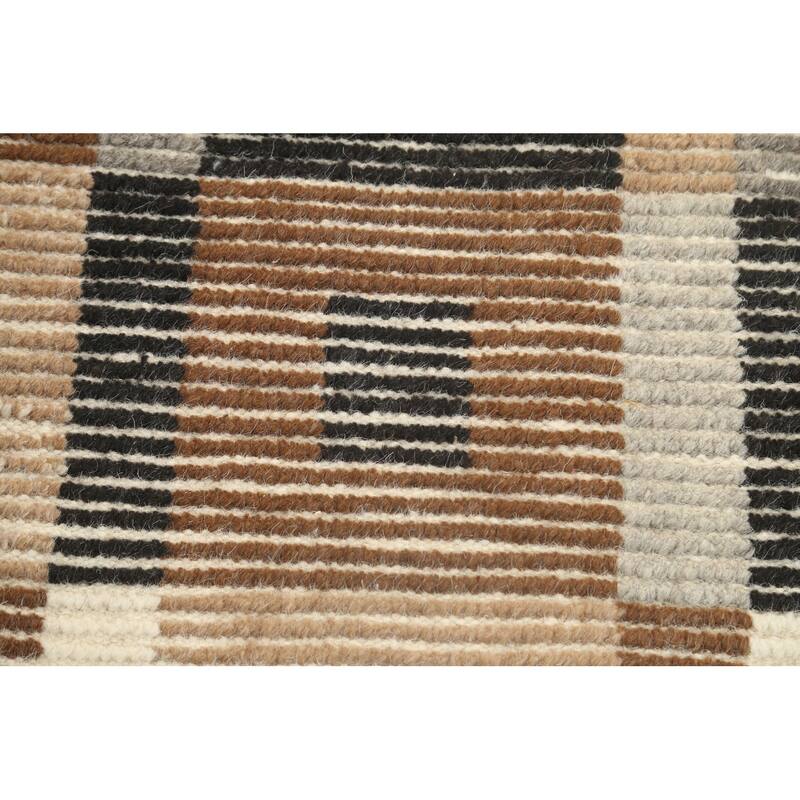 Geometric Contemporary Moroccan Oriental Wool Area Rug Handmade - 5'6" x 7'6"