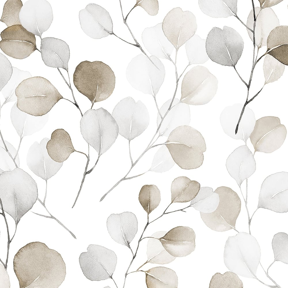 Galerie Wallcoverings Flora Eucalyptus Trailing Leaf Vinyl on Non-woven Matte Wallpaper Roll