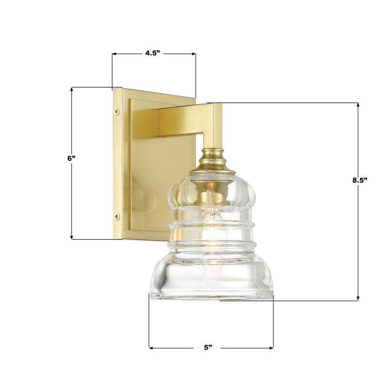 Crystorama Lighting Group GRG-1041 Gregory 9" Tall Bathroom Sconce