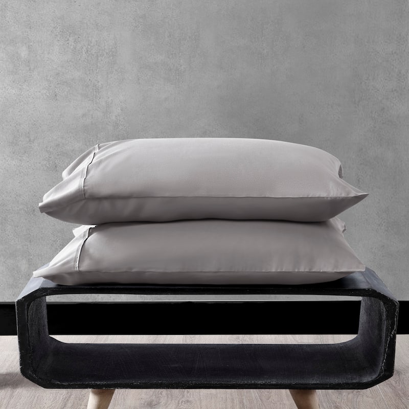 Valeron TENCEL™ Modal Sateen Pillowcase Set - Silver - Standard