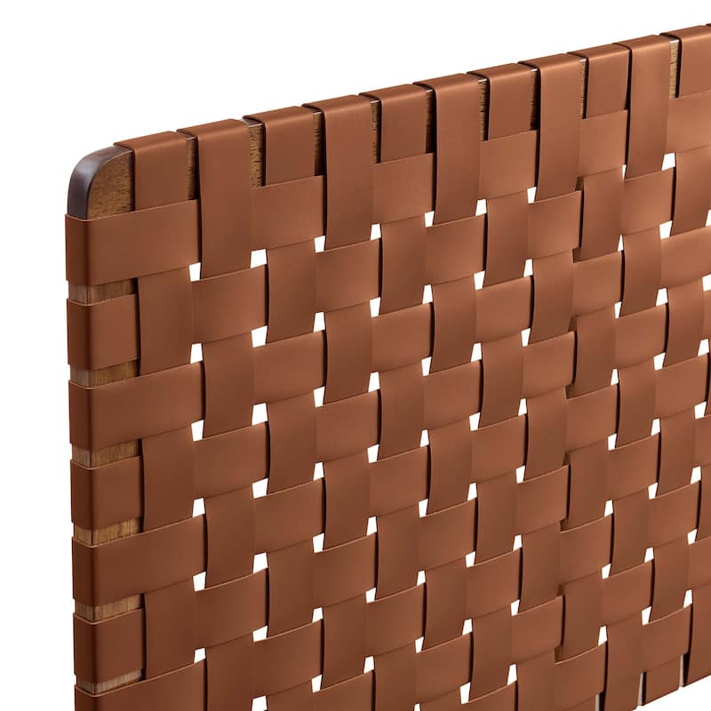 Sparta Wall-Mount Twin/Full/Queen/King Vegan Leather Weave Headboard