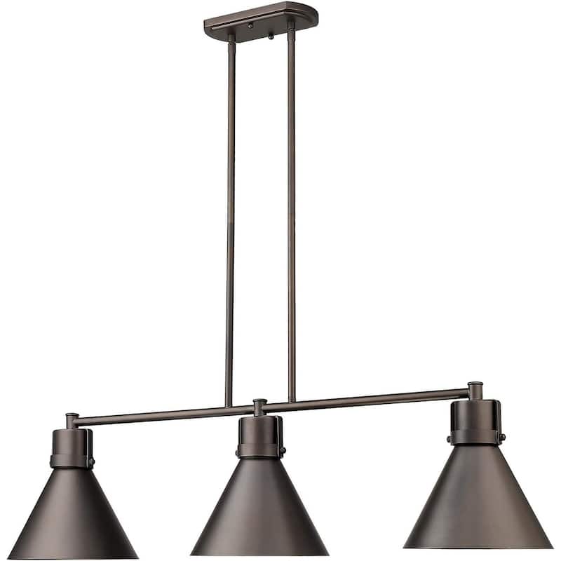 3-Light Farmhouse Pendant Light, Industrial Kitchen Island Lighting Fixture