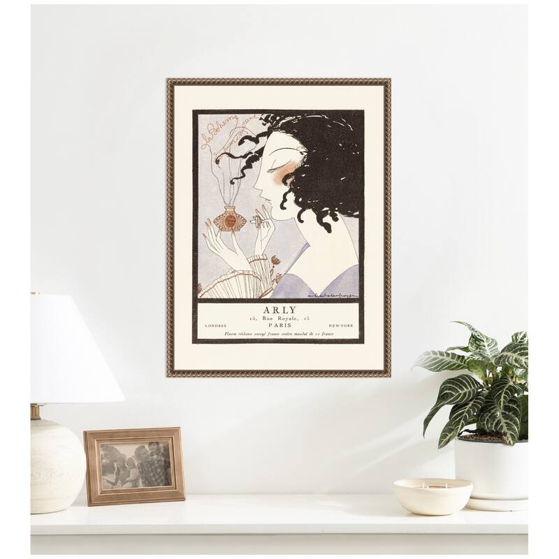 Kate and Laurel Arly 1921 Alexandre Jacovleff by Nostalgia Prints Framed Canvas Wall Art Print