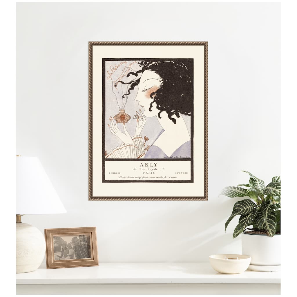 Kate and Laurel Arly 1921 Alexandre Jacovleff by Nostalgia Prints Framed Canvas Wall Art Print