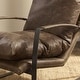 preview thumbnail 5 of 15, Art Leon Art Leon Comfortable Genuine Leather Accent Lounge Chair with Cushion Seat