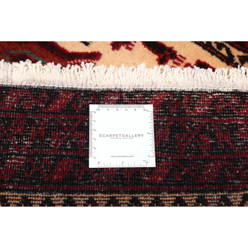 ECARPETGALLERY Hand-knotted Teimani Ivory, Red Wool Rug - 3'1 x 6'2