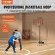 preview thumbnail 10 of 17, VEVOR Basketball Hoop,Adjustable Height Portable Backboard System,for Outdoor/Indoor