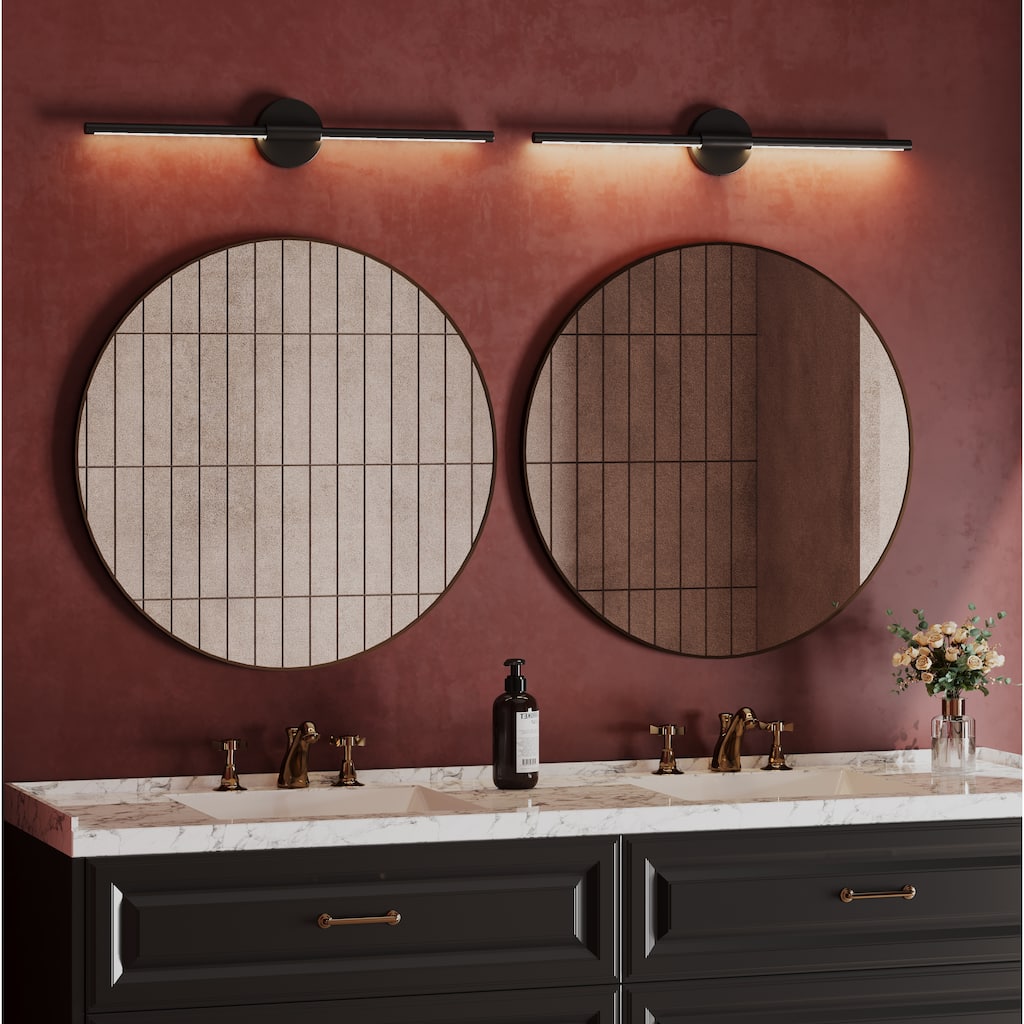 2-Light 28'' LED Bathroom Vanity Light Fixtures