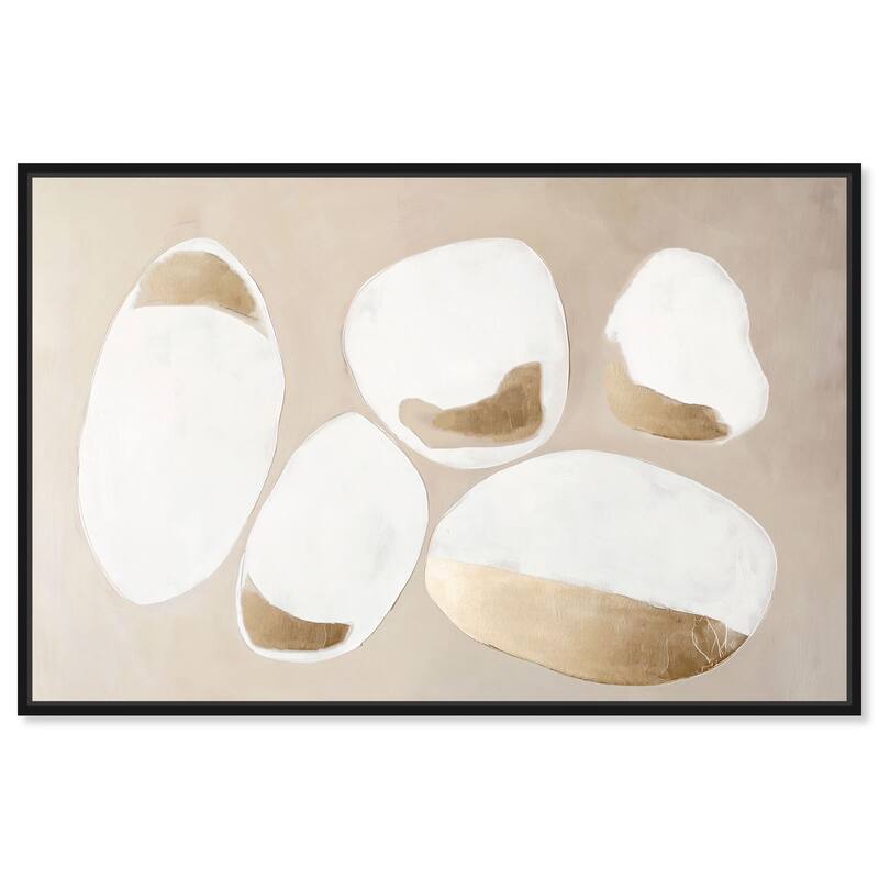 Gilded Cairn II Canvas by Art Remedy - 45" x 30" - Black