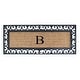 preview thumbnail 68 of 187, Non Slip Coir Low Profile Myla Monogrammed Entry Doormat, 17.7"x47.25" monogrammed b