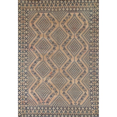 Distressed Bakhtiari Persian Vintage Rug Handmade Wool Carpet - 8'3"x 11'1"