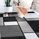 preview thumbnail 37 of 135, World Rug Gallery Contemporary Modern Boxed Color Block Area Rug 10' x 14' - Gray