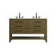 preview thumbnail 1 of 157, Sterling Double Bathroom Vanity Chestnut Brown - 54"