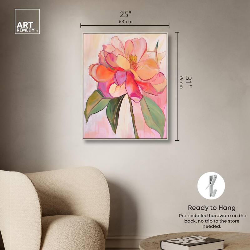 Softly Unfurling II Canvas by Art Remedy