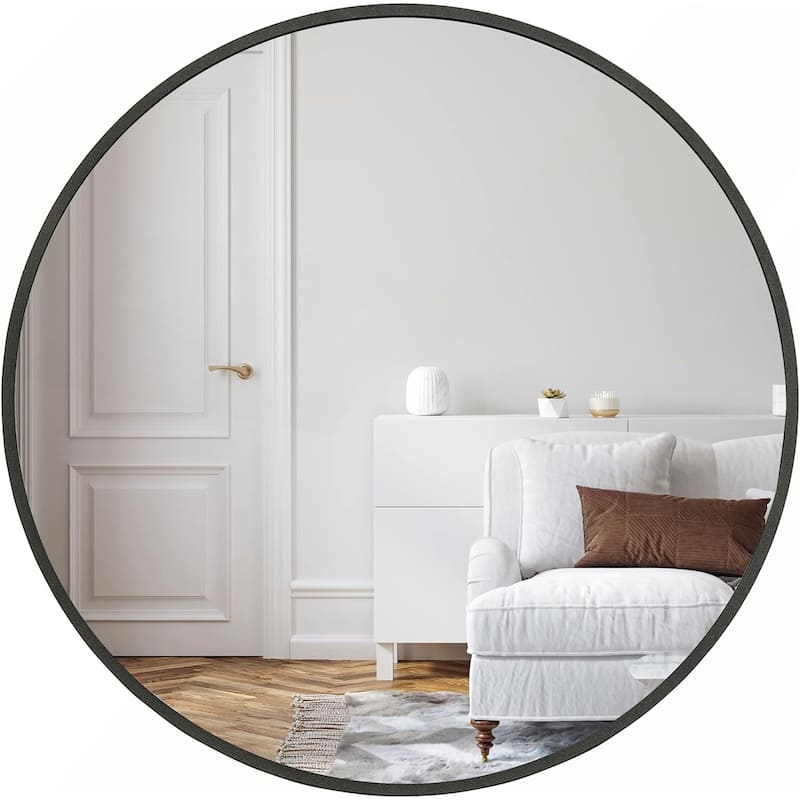 32 Inch Metal Framed Round Bathrrom Mirror