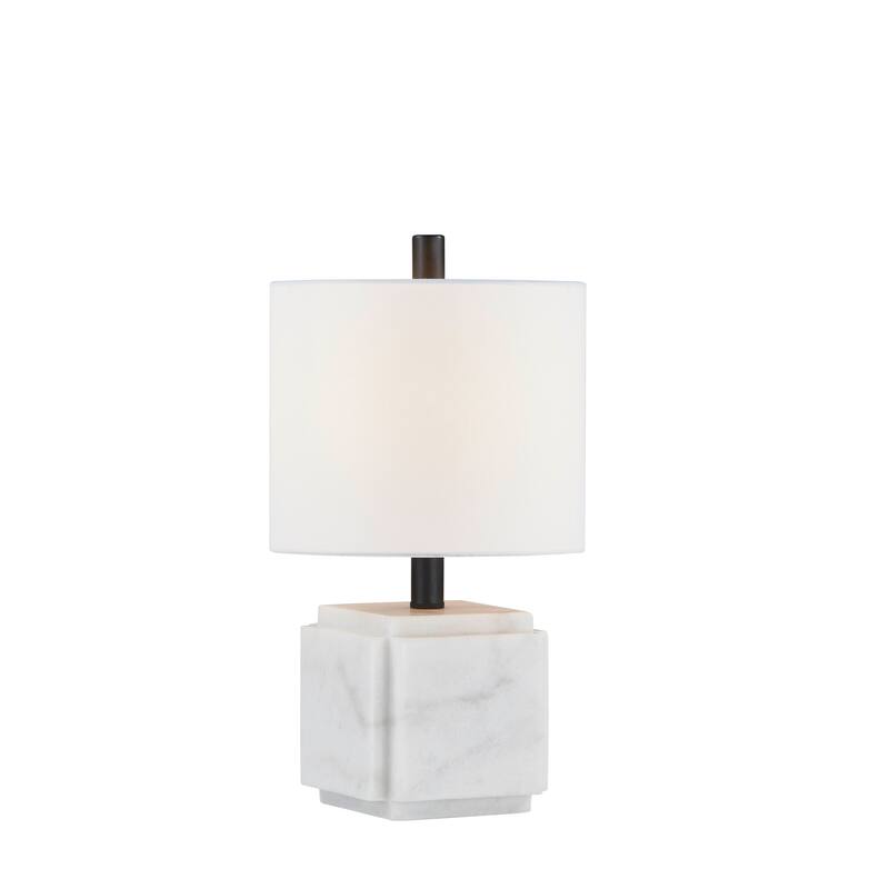 Wynne 17" Table Lamp with Linen Shade, Marble
