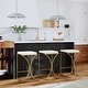 preview thumbnail 1 of 5, Natalya 31" Bar Stool Polished Gold
