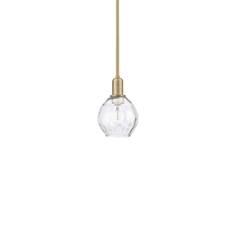 Innovations Lighting 716-1S-10-6 Waverly Pendant Waverly 6" Wide Mini - Brushed Brass / Clear