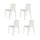 preview thumbnail 22 of 36, Sensilla Resin All-Weather Stackable Dining Chair (Set of 4) White
